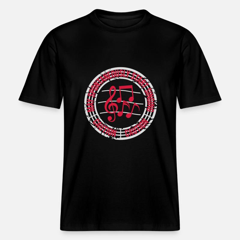 may spontaneously start singing -  RELAXED FIT Unisex Organic T-Shirt - black