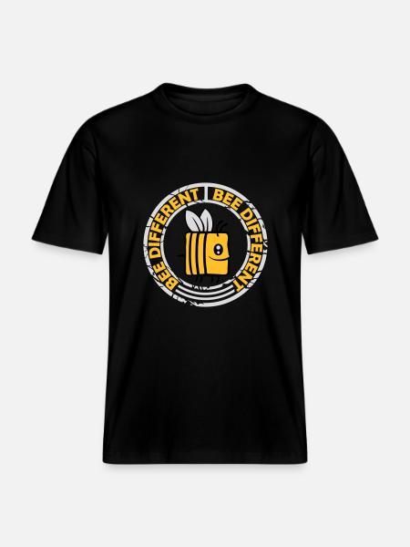 bee citation différente -  T-shirt unisexe RELAXED FIT en coton bio - noir
