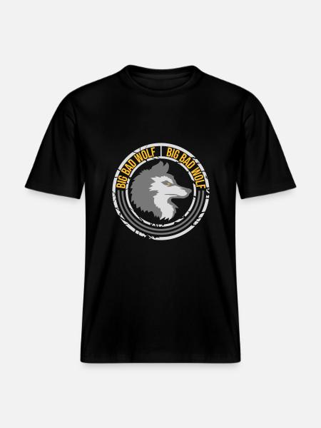 big bad wolf quote -  RELAXED FIT Unisex Organic T-Shirt - black