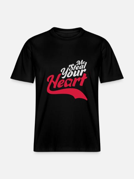 Mr steal your heart - RELAXED FIT Unisex Organic T-Shirt - black