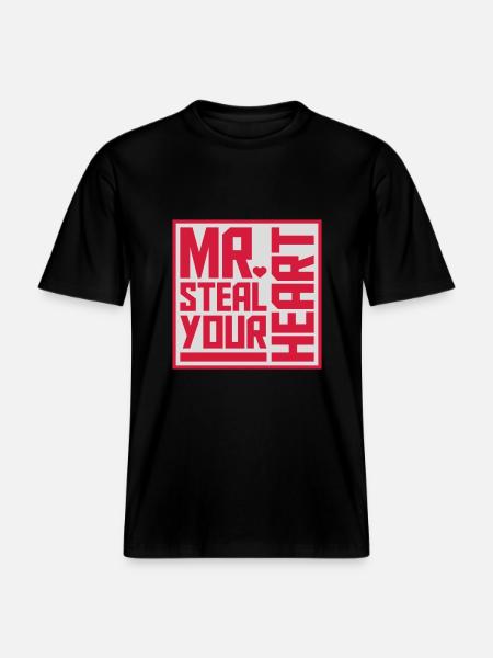 Mr steal your heart - RELAXED FIT Unisex Organic T-Shirt - black