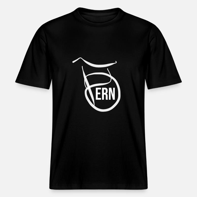 Bern T-Shirt Bern Pullover -  RELAXED FIT Unisex Organic T-Shirt - Schwarz