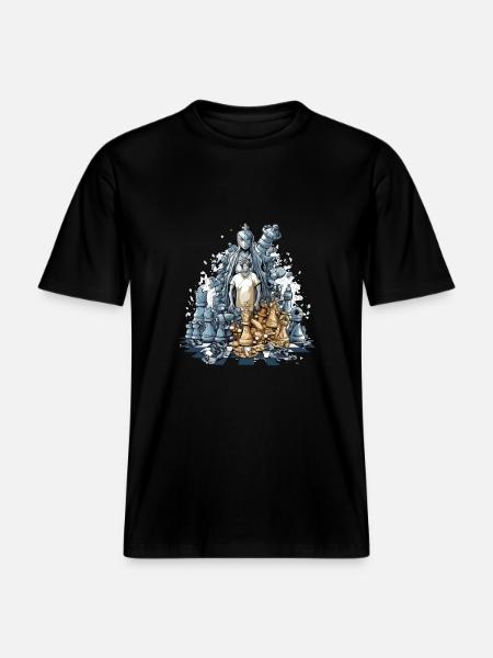Chess carnage -  RELAXED FIT Unisex Organic T-Shirt - black