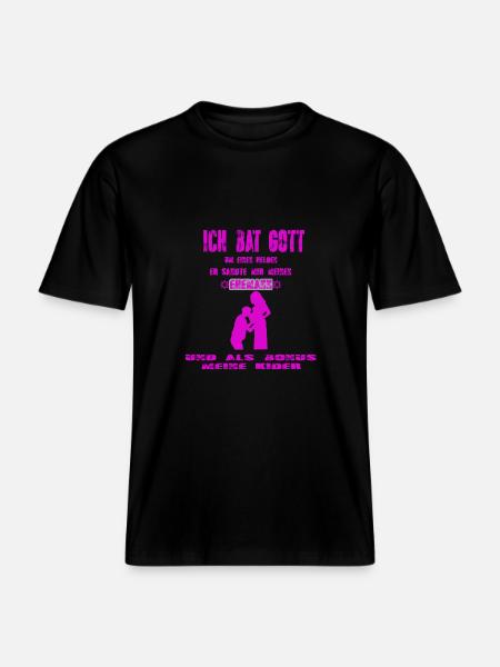 ICH BAT GOTT EHEMANN - RELAXED FIT Unisex Organic T-Shirt - Schwarz