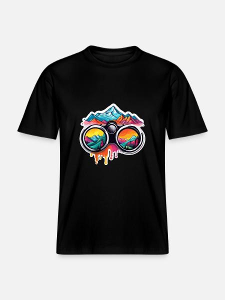 Binoculars / Observation / Observation / Adventure - RELAXED FIT Unisex Organic T-Shirt - black