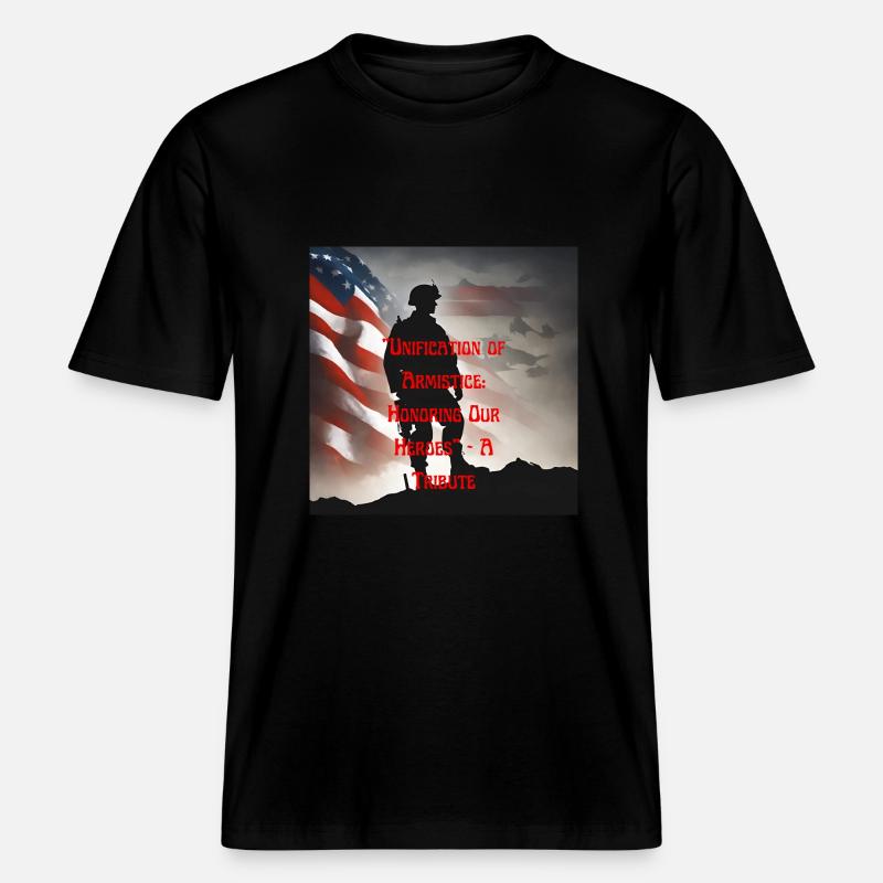 Veteranen, Veteranen, Waffenstillstand. - RELAXED FIT Unisex Organic T-Shirt - Schwarz