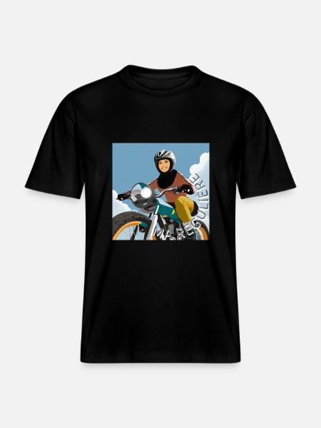 motarde japonaise - T-shirt unisexe RELAXED FIT en coton bio - noir
