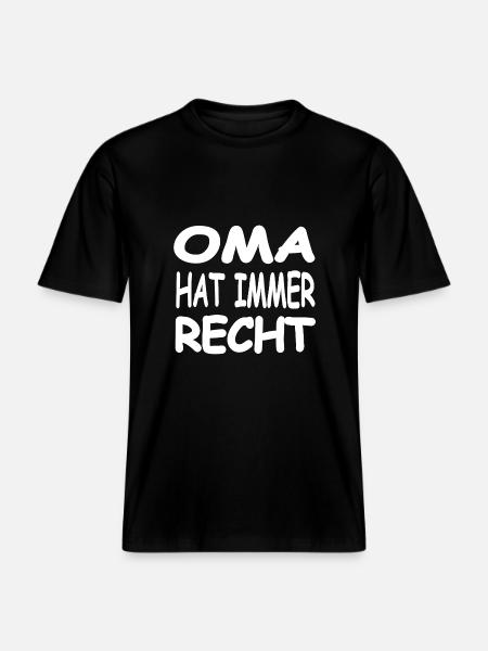 Oma - RELAXED FIT Unisex Organic T-Shirt - Schwarz