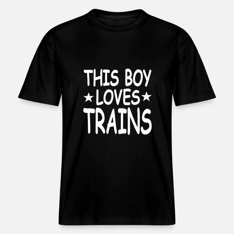 Chemin de fer - T-shirt unisexe RELAXED FIT en coton bio - noir