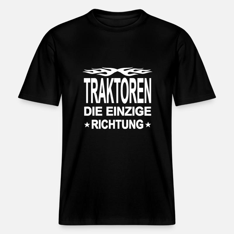 Traktor -  RELAXED FIT Unisex Organic T-Shirt - Schwarz