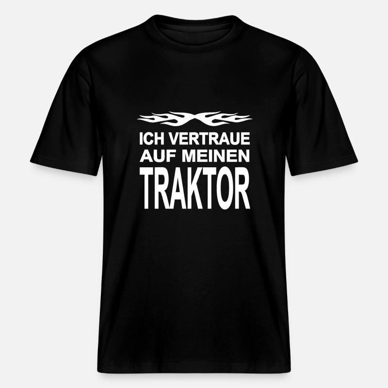 Traktor -  RELAXED FIT Unisex Organic T-Shirt - Schwarz