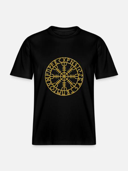 Vikings norden valhalla sverige skandinavien flaga -  Økologisk unisex T-shirt RELAXED FIT - sort