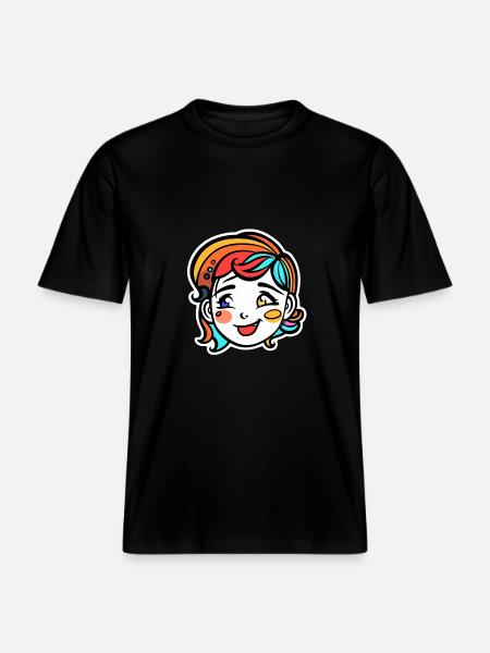Mädchen bunt girly -  RELAXED FIT Unisex Organic T-Shirt - Schwarz