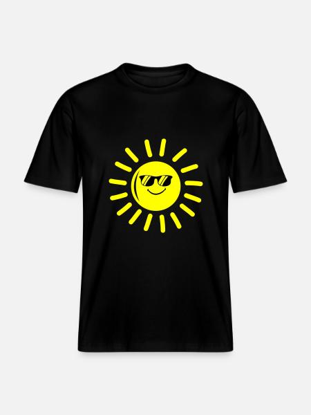 sun cool -  RELAXED FIT Unisex Organic T-Shirt - black