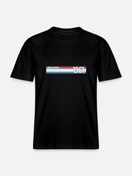 Retro 1961 Limited Edition - RELAXED FIT Unisex Organic T-Shirt - black