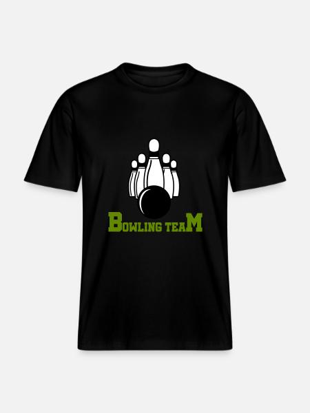 Bowling Team -  RELAXED FIT Unisex Organic T-Shirt - black