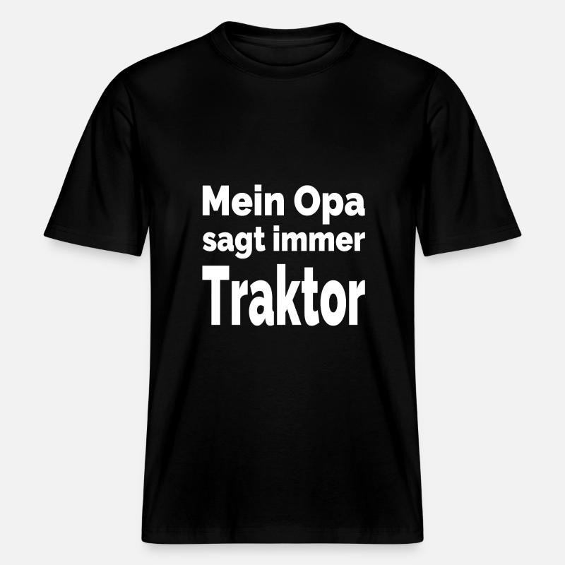 Traktor -  RELAXED FIT Unisex Organic T-Shirt - Schwarz