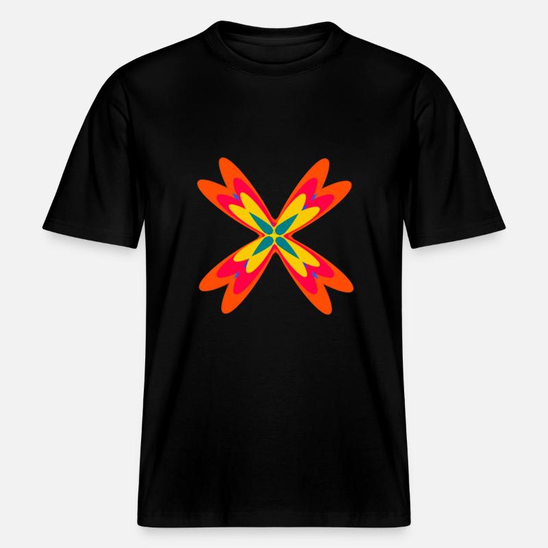 Abstract from three different patterns -  RELAXED FIT Unisex Organic T-Shirt - black