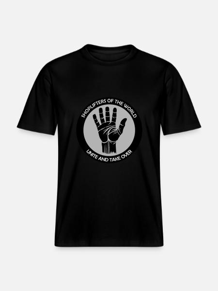 Shoplifters unite -  RELAXED FIT Unisex Organic T-Shirt - black