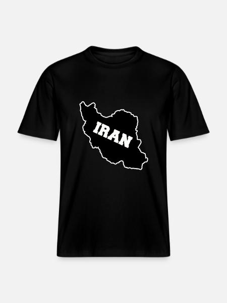 Iran -  T-shirt unisexe RELAXED FIT en coton bio - noir