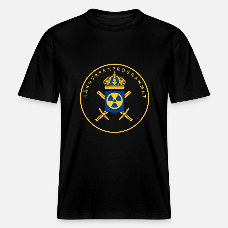 The Swedish Nuclear Weapons Programme - RELAXED FIT Unisex Organic T-Shirt - black