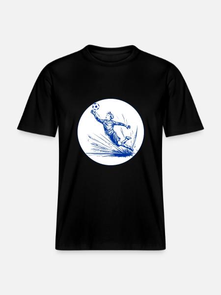 Goalkeeper (blue and white) -  RELAXED FIT Unisex Organic T-Shirt - black