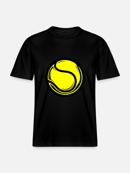Tennisball Symbol - RELAXED FIT Unisex Organic T-Shirt - Schwarz