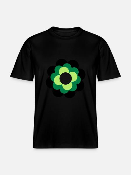 Flower one -  RELAXED FIT Unisex Organic T-Shirt - Schwarz