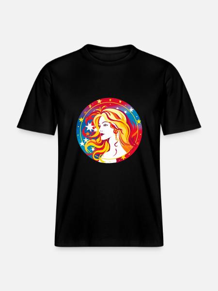 Signe de la vierge 1 - T-shirt unisexe RELAXED FIT en coton bio - noir