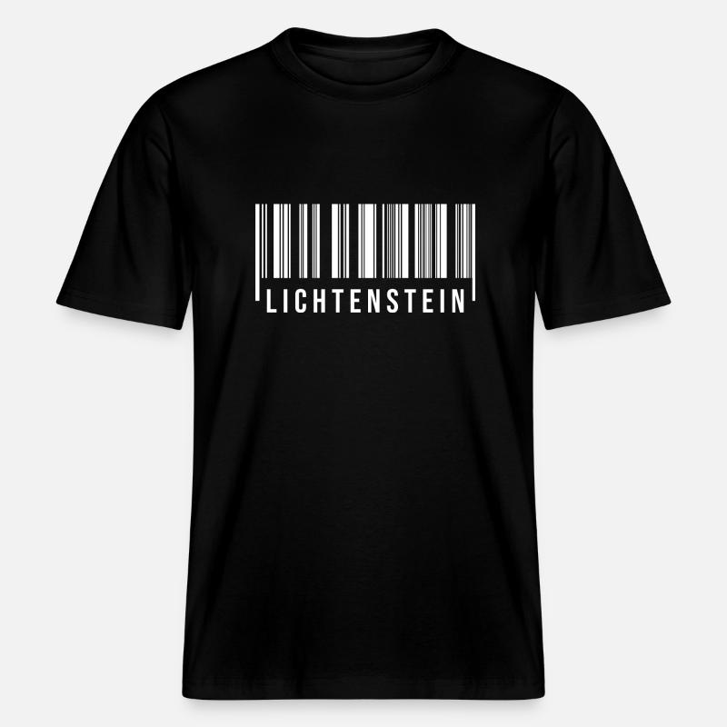 Erzgebirge Strichcode Lichtenstein -  RELAXED FIT Unisex Organic T-Shirt - Schwarz