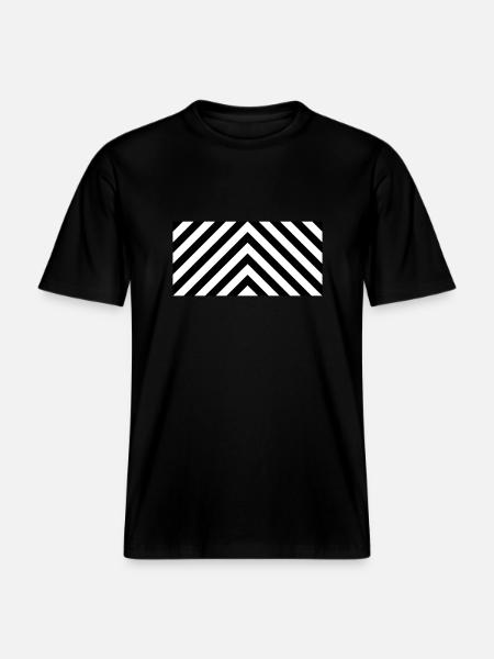 Black And White Chevron Background -  RELAXED FIT Unisex Organic T-Shirt - black