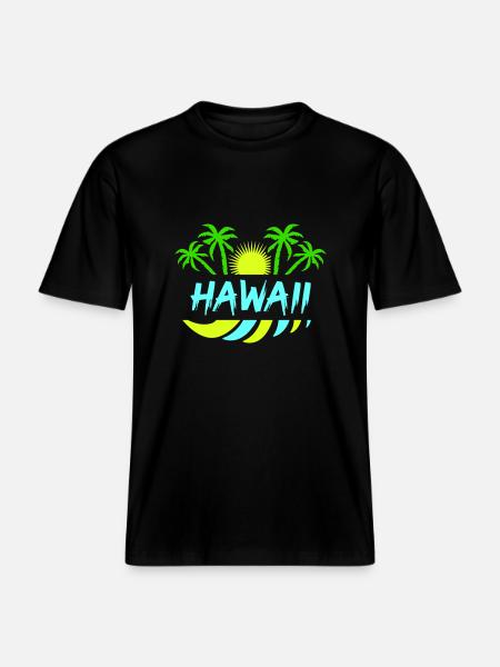 hawaii -  RELAXED FIT Unisex Organic T-Shirt - Schwarz