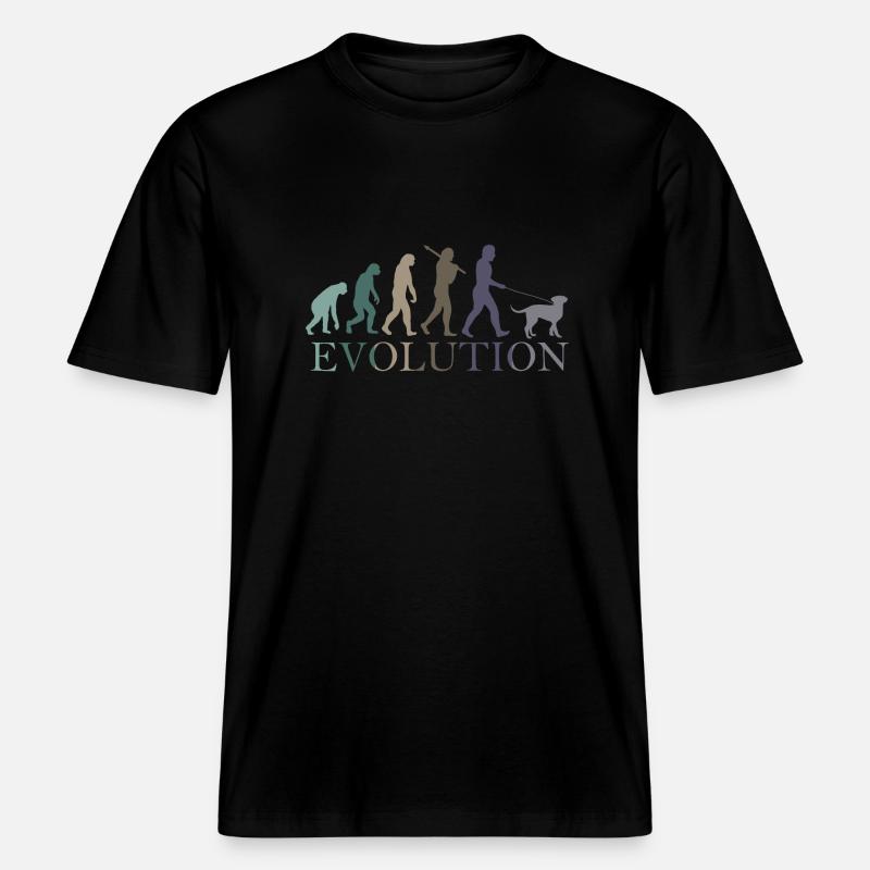 EVOLUTION DES HUNDES -  RELAXED FIT Unisex Organic T-Shirt - Schwarz