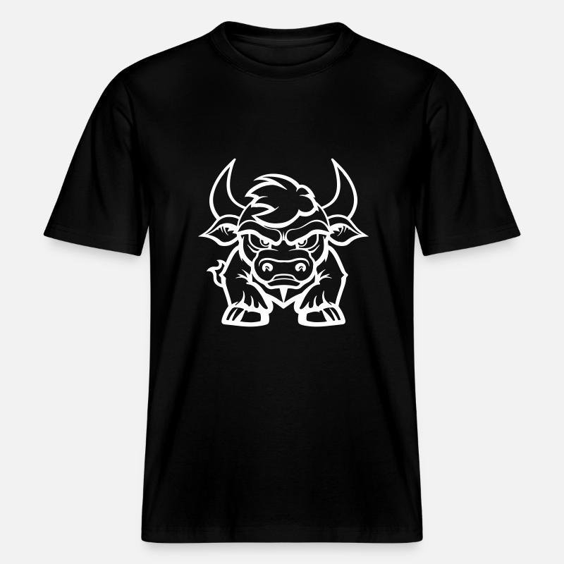 bull -  RELAXED FIT Unisex Organic T-Shirt - black
