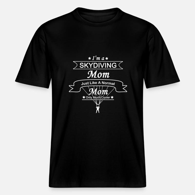 Skydiving Mutter: Original-Geschenk-Entwurf -  RELAXED FIT Unisex Organic T-Shirt - Schwarz