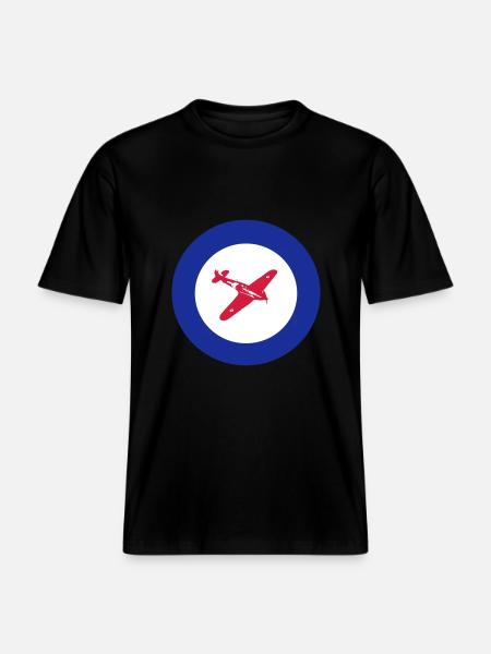 Hurricane Roundel - RELAXED FIT Unisex Organic T-Shirt - black