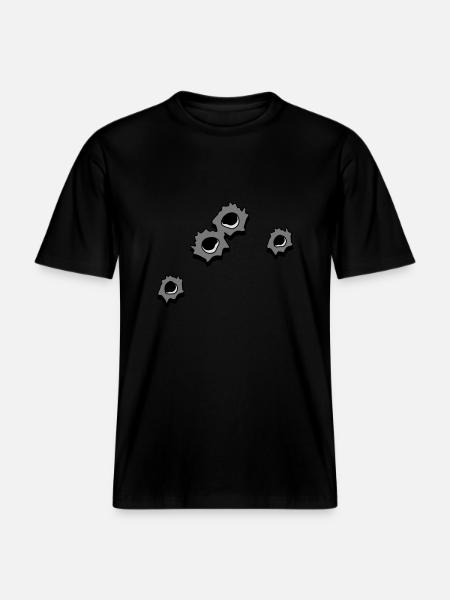 Hole holes - RELAXED FIT Unisex Organic T-Shirt - black