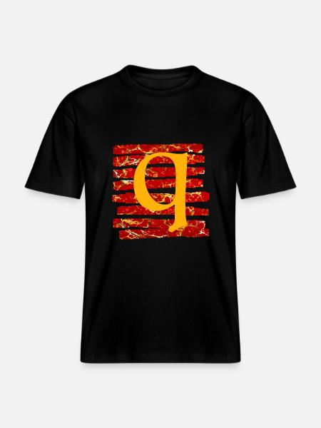 Strip E 232 Q - RELAXED FIT Unisex Organic T-Shirt - black