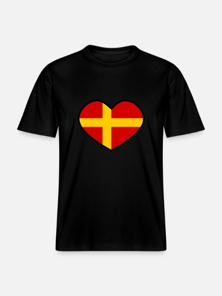 Skåne heart -  RELAXED FIT Unisex Organic T-Shirt - black