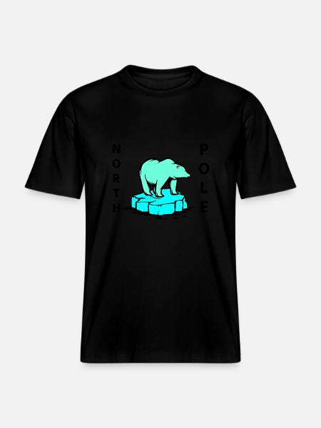 eisbär north pole -  RELAXED FIT Unisex Organic T-Shirt - Schwarz