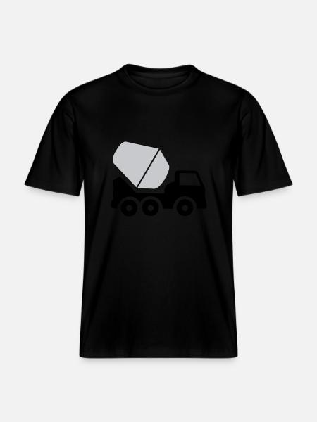 bauarbeit bagger fahrzeug - RELAXED FIT Unisex Organic T-Shirt - Schwarz