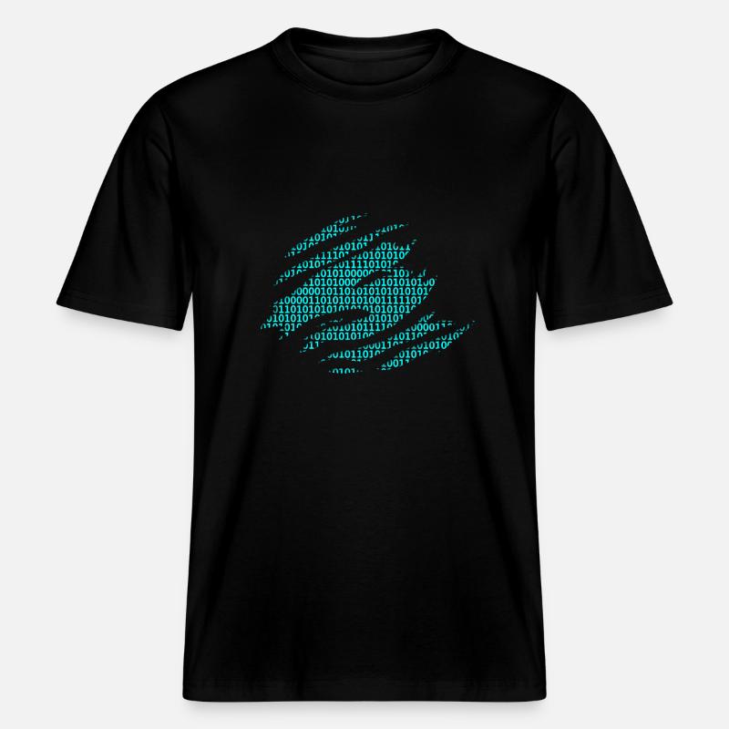 Binary numbers matrix -  RELAXED FIT Unisex Organic T-Shirt - black