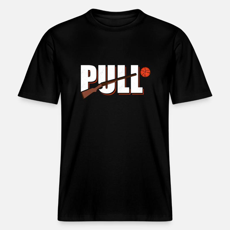 Pull Skeet Shooting Trapshooting -  RELAXED FIT Unisex Organic T-Shirt - Schwarz