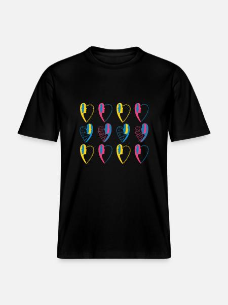 Imprimé numéro2. - T-shirt unisexe RELAXED FIT en coton bio - noir