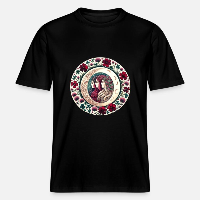 Triple Déesse - T-shirt unisexe RELAXED FIT en coton bio - noir