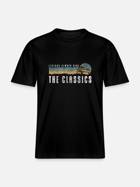Car Classic Engine Legend -  RELAXED FIT Unisex Organic T-Shirt - black
