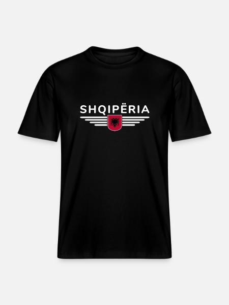 Albania Design – Pride and Style - RELAXED FIT Unisex Organic T-Shirt - black