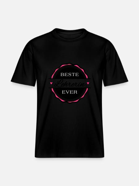 Beste Lehrerin ever - RELAXED FIT Unisex Organic T-Shirt - Schwarz