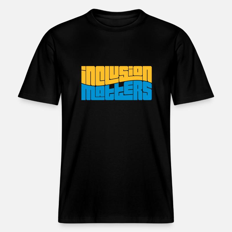 l’inclusion, ça compte Logo École -  T-shirt unisexe RELAXED FIT en coton bio - noir