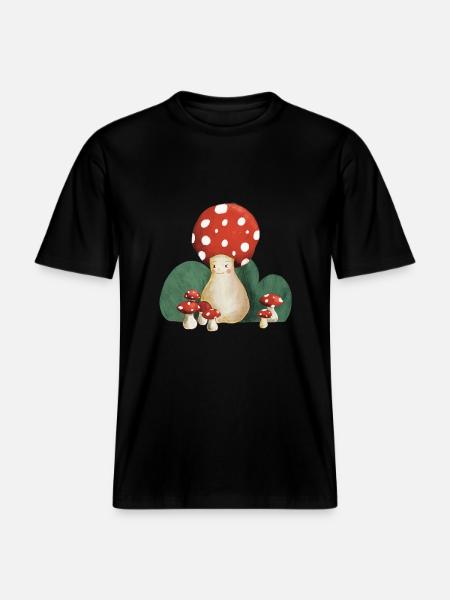 Mama Mushroom - RELAXED FIT Unisex Organic T-Shirt - Schwarz